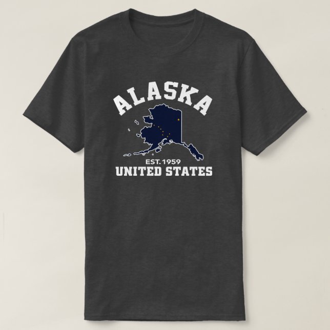 Alaska los E.E.U.U. Est. Camiseta patriótica de la (Diseño del anverso)