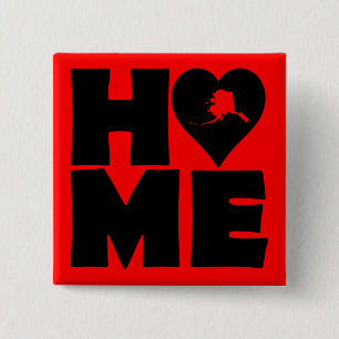 Alaska Pin de insignia del botón del estado del co