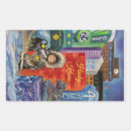 Alaskan Husky Kisses pegatina