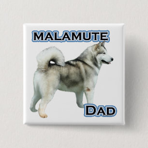 Alaskan Malamute Dad 4 - Botón