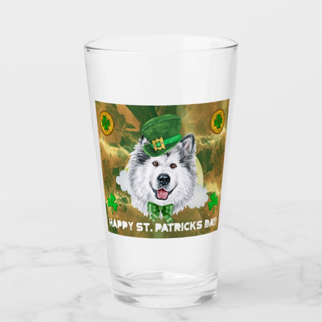 Alaskan Malamute Gold Feliz Día de San Patricio (Anverso)