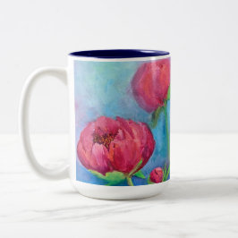Alaskan Peonies 15oz taza de café