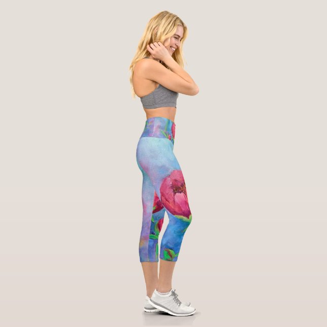 Alaskan Peonies Capri Leggings (Derecha)