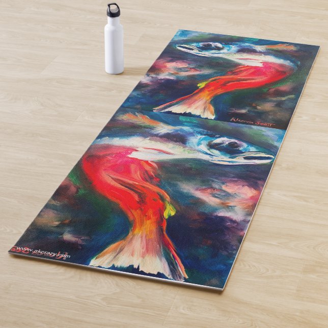 Alaskan Salmon Metamorphosis Yoga Mat (In situ)