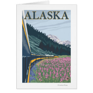 AlaskaRailroad y Fireweed Vintage Travel