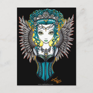 "Alaura" tarjeta postal gótica de ángel para guard