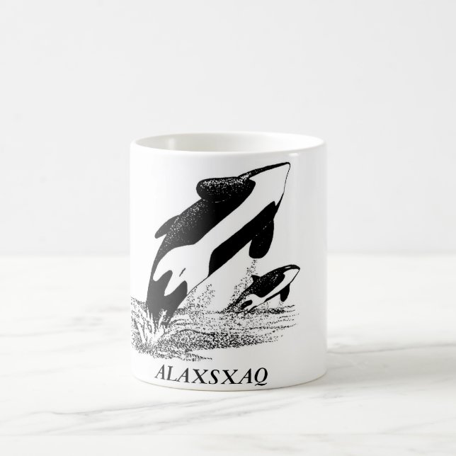 ALAXSXAQ - Taza de café - gráfico de la orca (Centro)