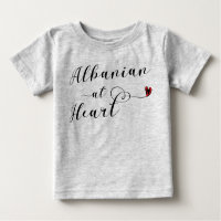 Albanés en la camiseta del corazón, Albania
