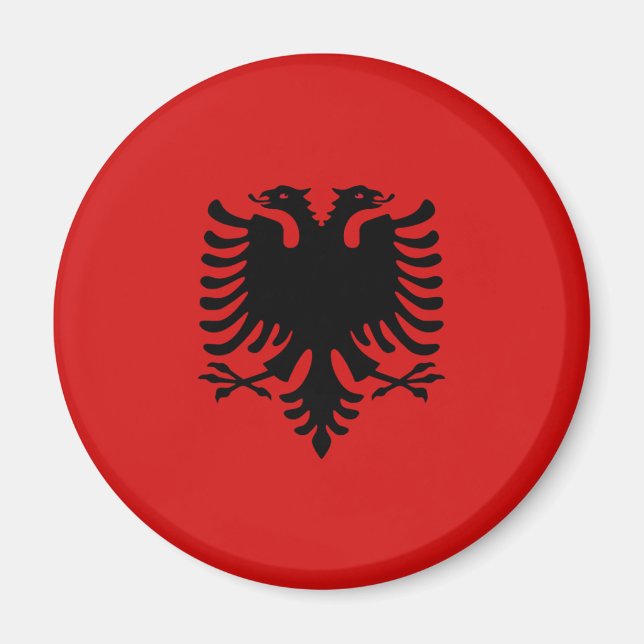 Albania: imán de la bandera de la pesca (Frente)
