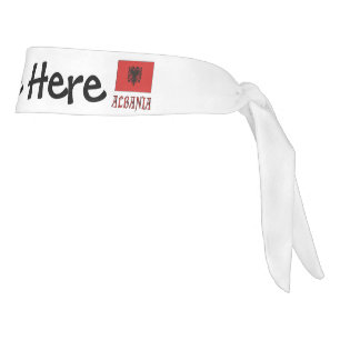 Albania y bandera de Albania Corbata con tu nombre
