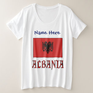Albania y bandera de Albania personalizados 