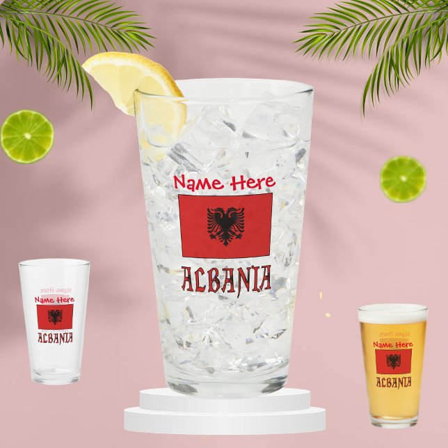 Albania y la bandera albanesa Personalización Roja (Subido por el creador)