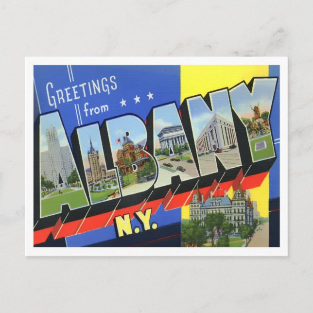 Albany, la postal de las grandes letras de Nueva Y (Anverso)