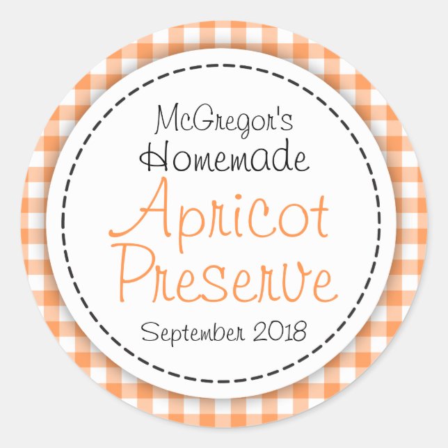 Albaricoque redondo preservar la etiqueta de alime (Anverso)