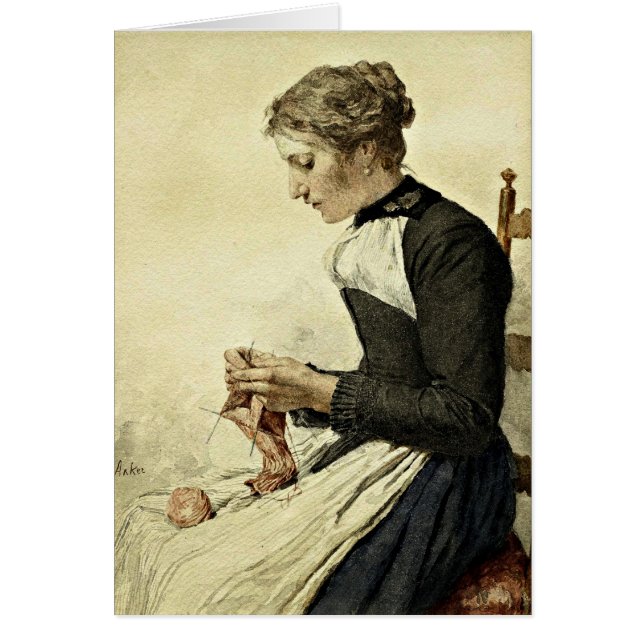 Albert Anker - Joven Kniters (Frente)