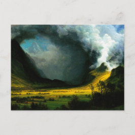 Albert Bierstadt Storm en la postal de las montaña