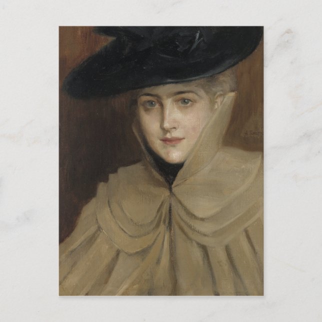 Albert Edelfelt La Postal Del Gorra Negro CC0269 (Anverso)