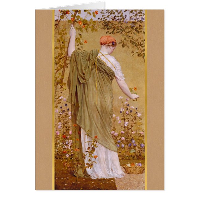Albert Moore Garden Woman Recolección de flores (Frente)