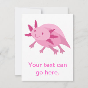 Albino Axolotl de color rosa