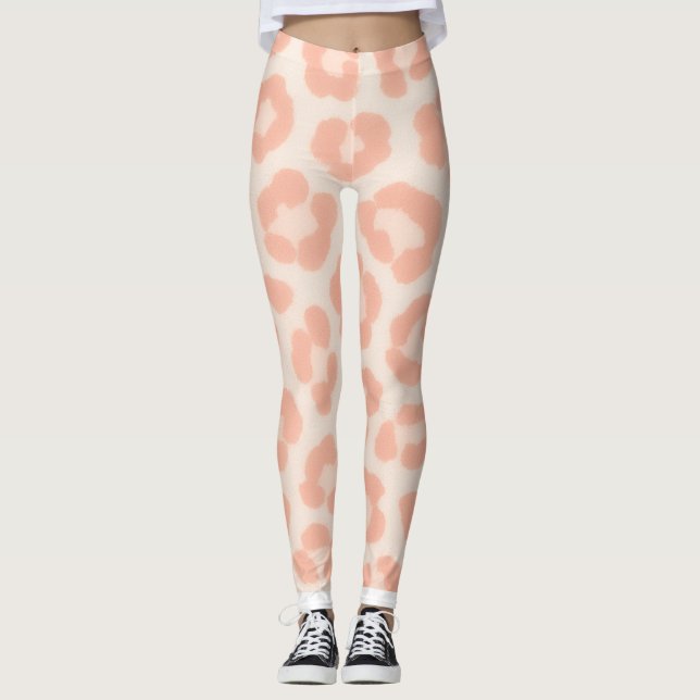 Albino Cheetah Print Leggings | Blush & Cream Anim (Anverso)
