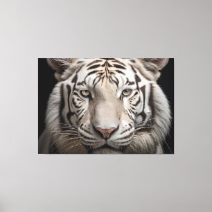 Albino Majesty White Tiger Realism Arte Digital