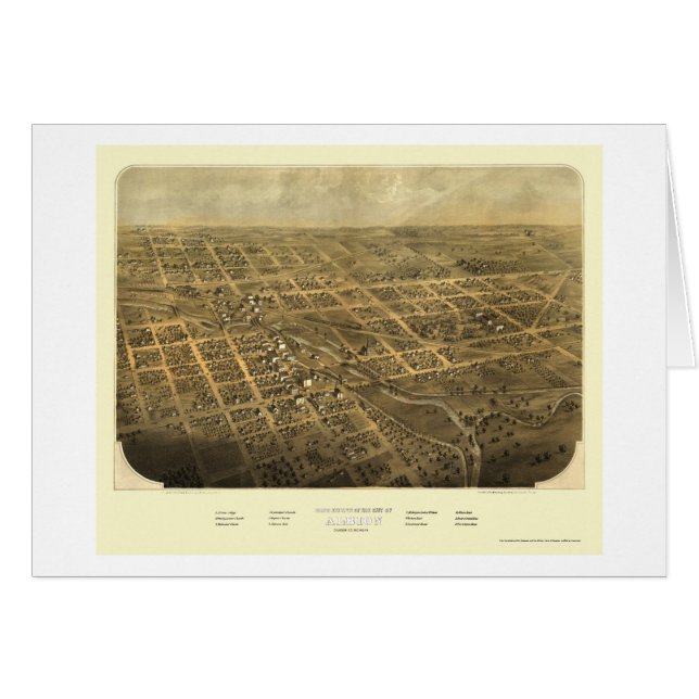 Albion, mapa panorámico del MI - 1868 (Anverso (Horizontal))