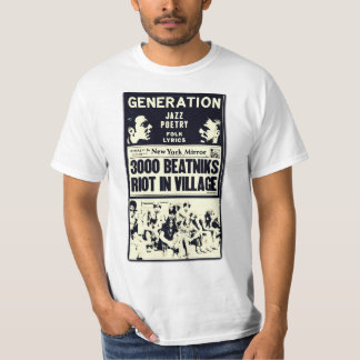 Alboroto de 3.000 Beatniks en la camiseta del