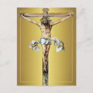 Albrecht Dürer 1505 Cristo en la Cruz Tarjeta Post