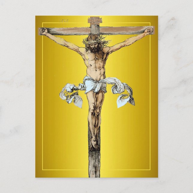 Albrecht Dürer 1505 Cristo en la Cruz Tarjeta Post (Anverso)