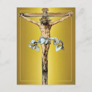 Albrecht Dürer 1505 Cristo en la Cruz Tarjeta Post