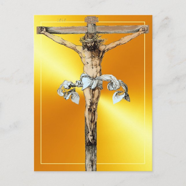 Albrecht Dürer 1505 Cristo en la Cruz Tarjeta Post (Anverso)