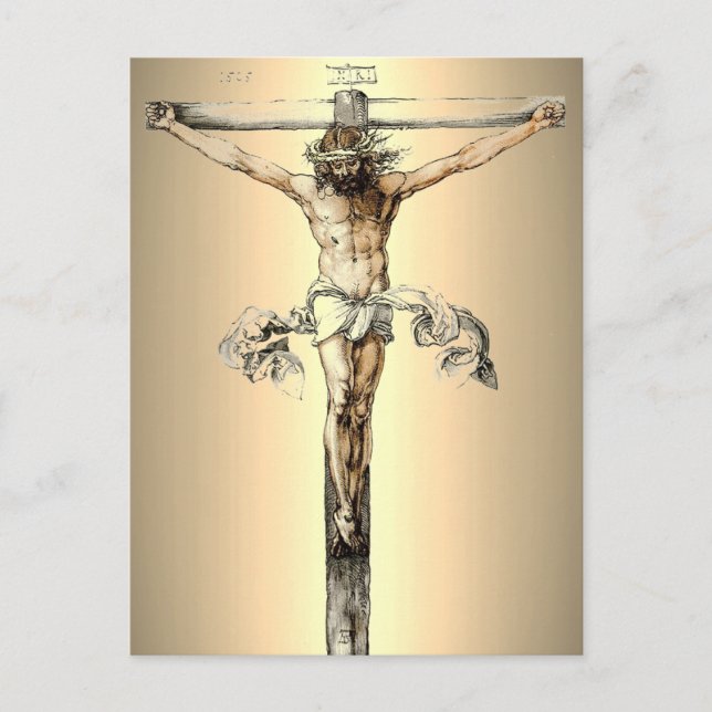 Albrecht Dürer 1505 Cristo en la Cruz Tarjeta Post (Anverso)