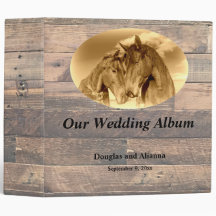 Álbum de matrimonio Sepia de los Caballos de País