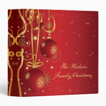 Álbum de Navidades rojos y dorados