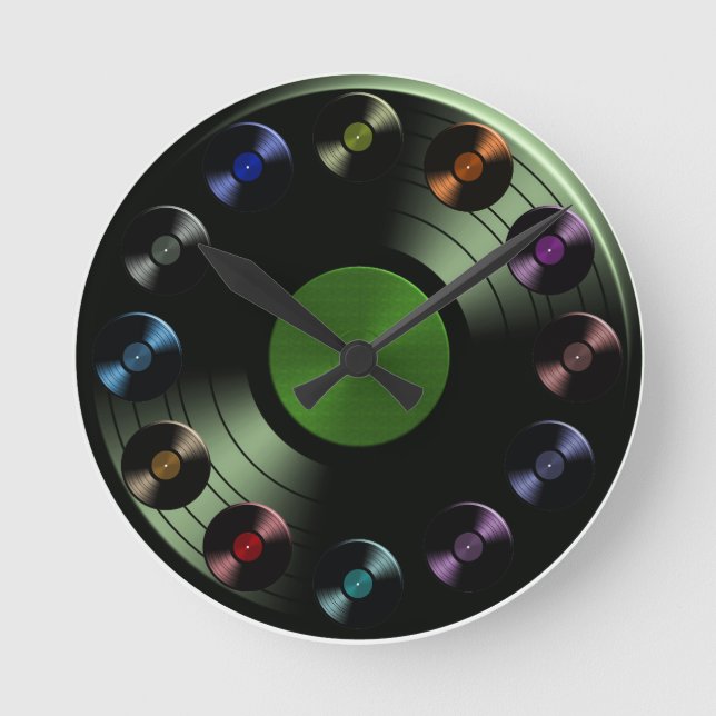 Álbum de registro de vinilo retro LP Boho reloj de (Anverso)