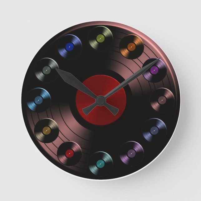 Álbum de registro de vinilo retro LP Boho reloj de (Anverso)
