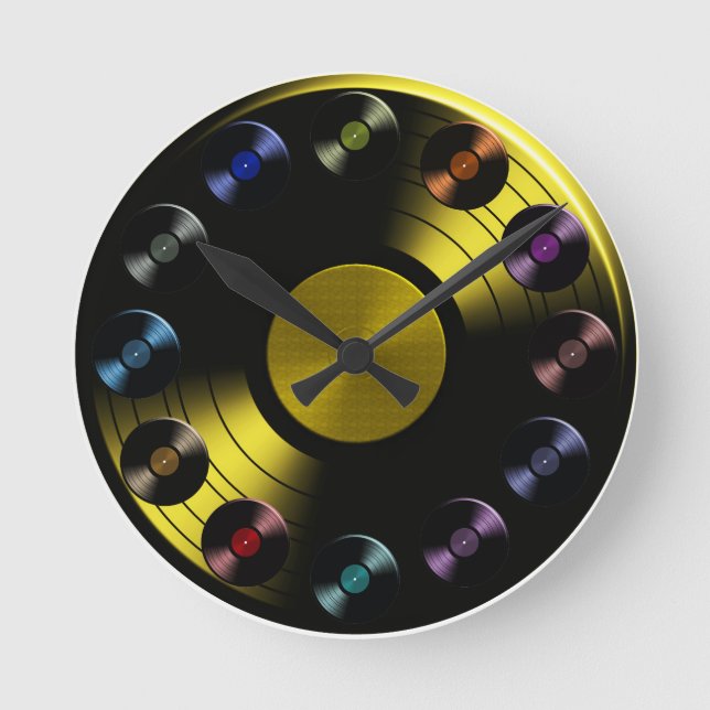 Álbum de registro de vinilo retro LP Boho reloj de (Anverso)
