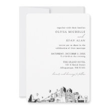 Albuquerque Boda Elegant Skyline Invitación