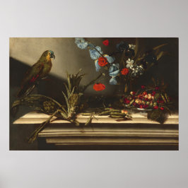 Alcachofas y un loro - Póster de arte fino italian