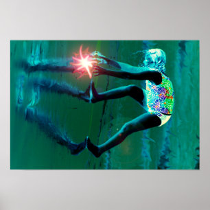 Alcanzar el arte Poster del alma espejada