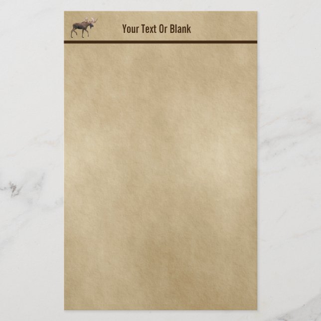 Alce De Toro Sobre Papel Antiguo (Anverso)