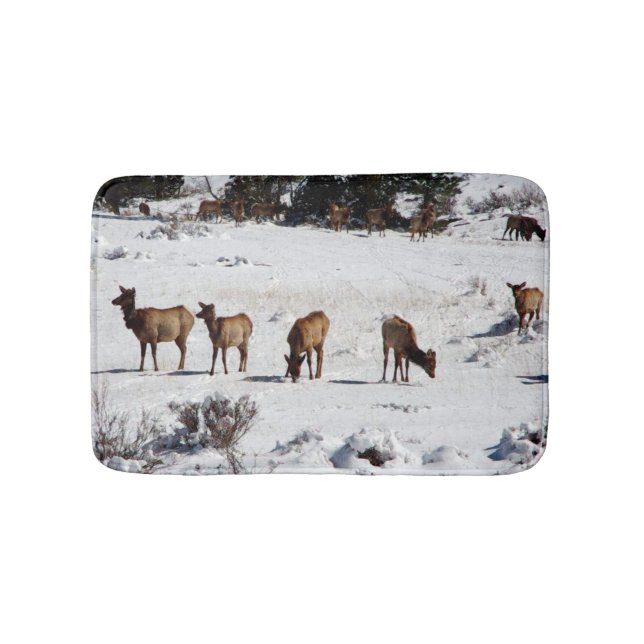 Alce en alfombrilla de baño de nieve (Anverso)