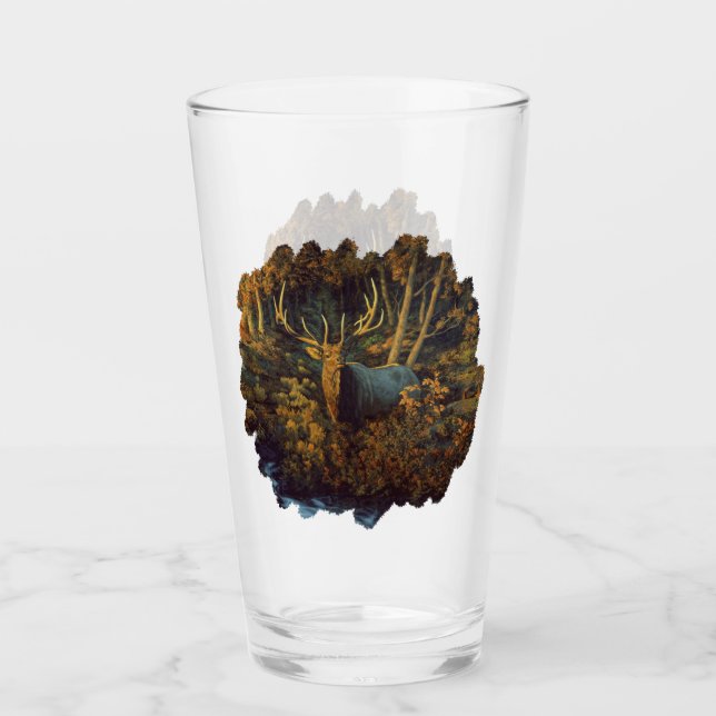 Alce toro en bosque otoñal (Anverso)