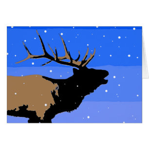 Alce torpe en invierno - Arte de vida salvaje orig
