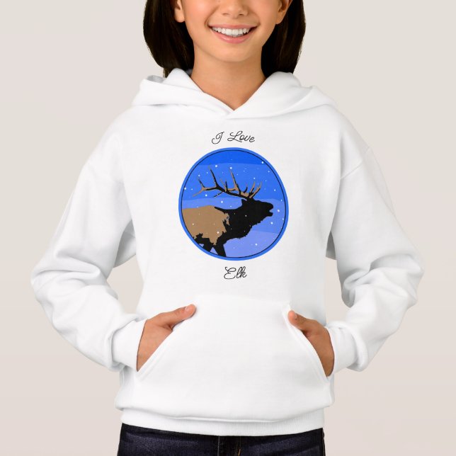 Alce torpe en invierno - Arte de vida salvaje orig (Anverso)