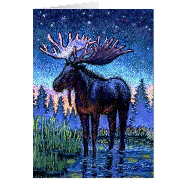 Alces en el amanecer (Frente)