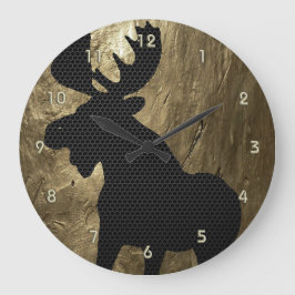 Alces en el reloj 1 del oro