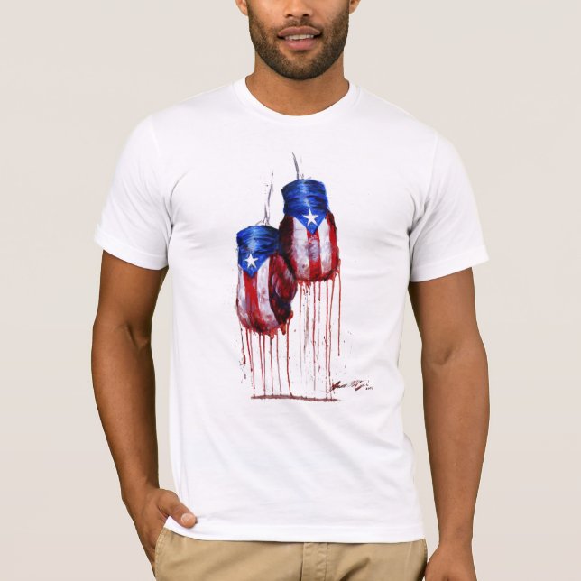 Alcohol de la camiseta puertorriqueña del boxeo (Anverso)