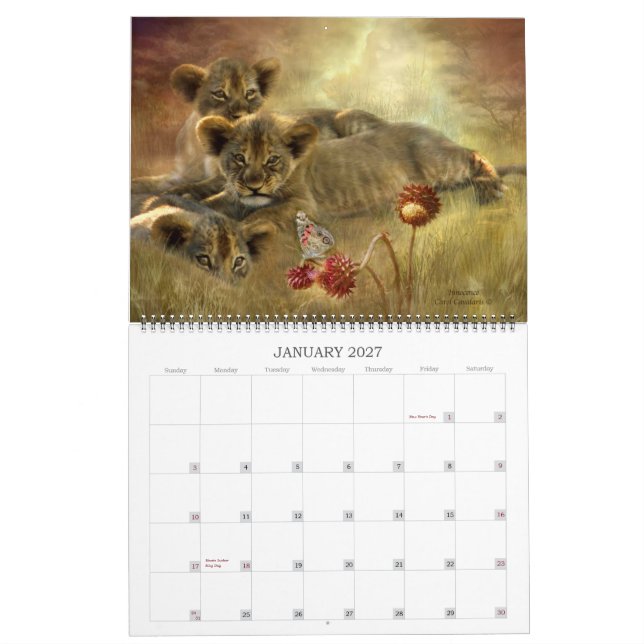 Alcohol del salvaje - calendario 2013 del arte de (Jan 2027)