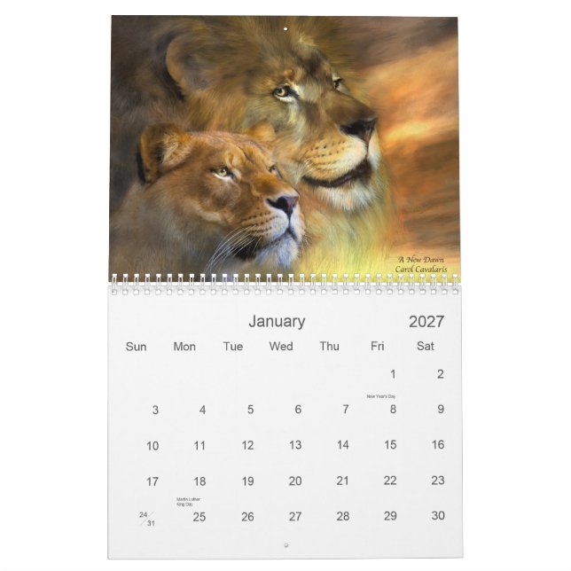 Alcohol del salvaje - calendario de los leones (Jan 2027)